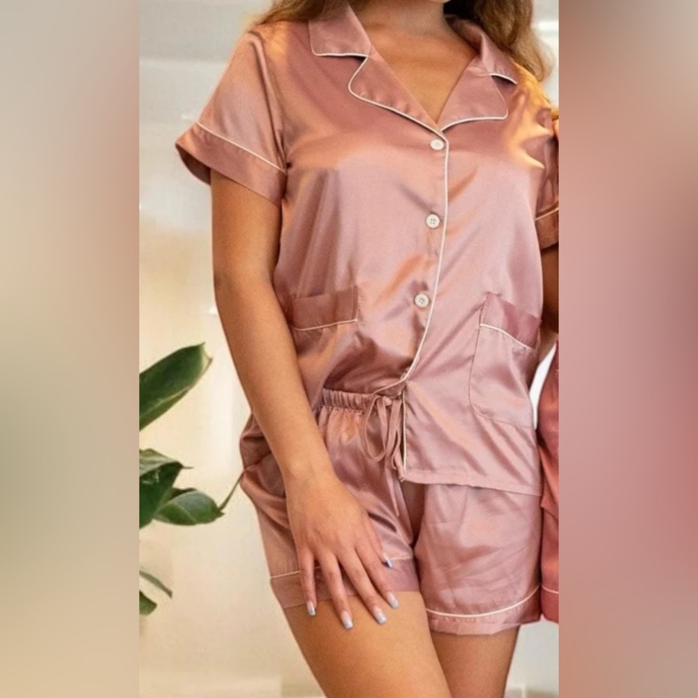 Silky dusty Pink Pajama Set